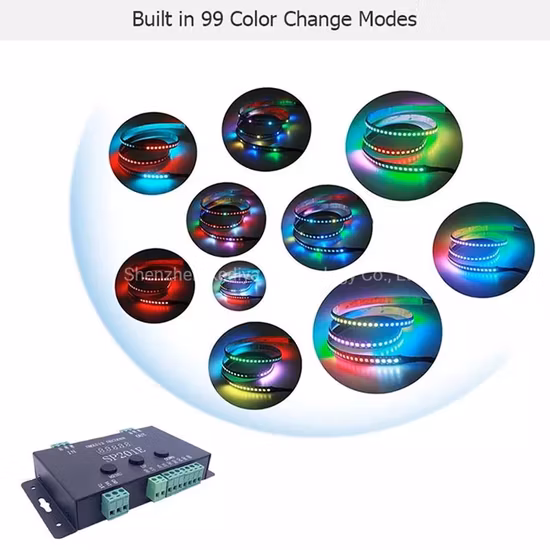 DMX512 Decoder Controller Sp201e DC5V 24V Spi Signal Addressable IC RGB LED Pixel 5 Channel PWM Output 2811 2812 1903 Strips