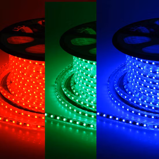 220V/230V RGB-LED-Streifenlicht, bunter Streifen, DMX-RGB-Steuerung