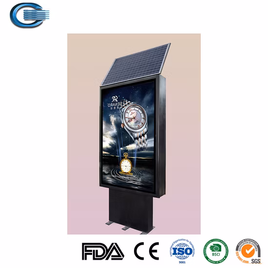 P8 LED-Werbebildschirm für den Außenbereich, digitale Produktion von Mupi-Leuchtkästen