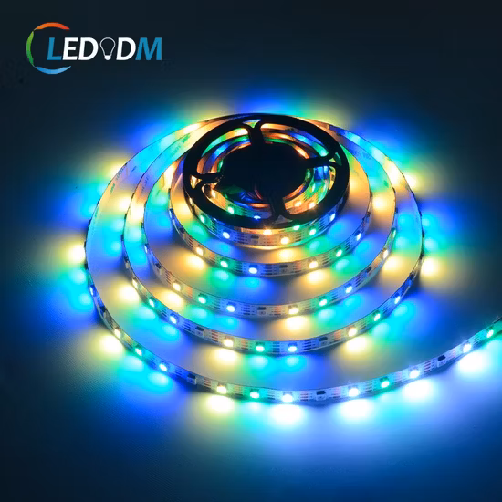 DMX512-kompatibler 5V 9W 5050 Pixel digitaler bunter RGB-LED-Streifen mit 2835IC integrierten 144LEDs