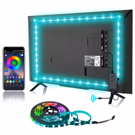 Digitaler SMD5050 Ws2812 adressierbarer programmierbarer 144LED adressierbarer RGB-LED-Streifen 5 V für Weihnachtsdekoration, Heimdekoration, Innen- und Außenbereich