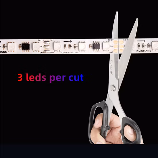 24V Chasing CE RoHS 120LED Ws2811 2835 3000K 4000K 6000K RGB Running LED-Streifen