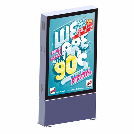 Doppelseitiger, wasserdichter, vollfarbiger P8-LED-Bildschirm, digitaler Lichtkasten für den Außenbereich, Mupi