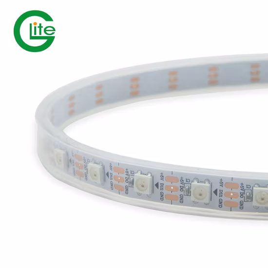 Ws2812b 144LED IP67 DMX-Beleuchtung LED-Pixelleiste RGB LED-Pixel RGB Ws2812b-Streifen