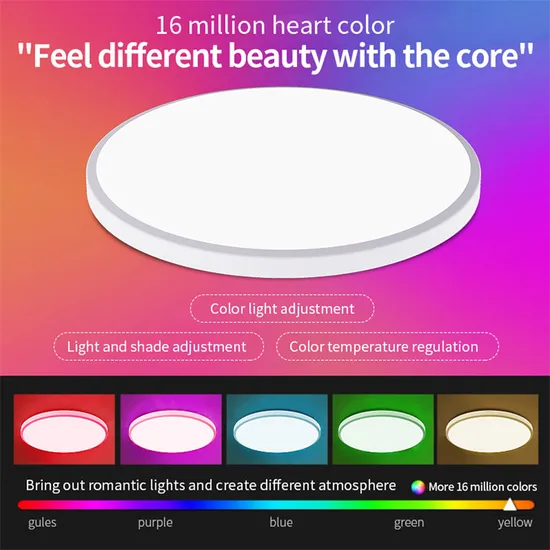 Smart WiFi LED Runde Deckenleuchte Rgbcw Dimmbar Tuya APP Kompatibel mit Google Home Schlafzimmer Wohnzimmer Umgebungslicht